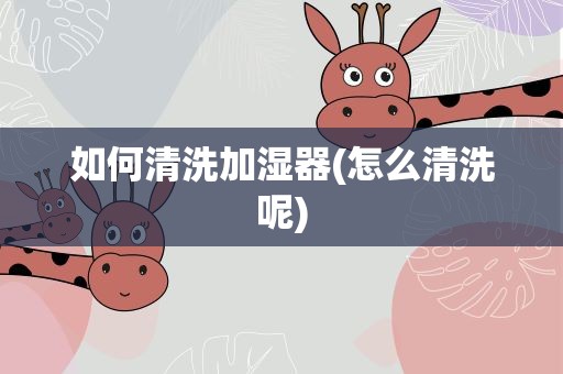 如何清洗加湿器(怎么清洗呢)