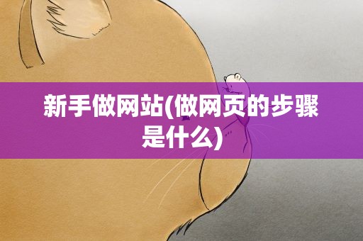 新手做网站(做网页的步骤是什么)