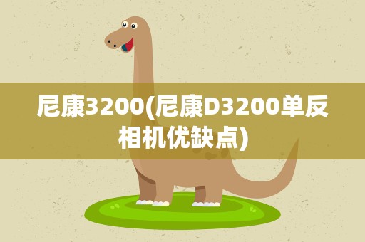 尼康3200(尼康D3200单反相机优缺点)