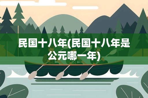 民国十八年(民国十八年是公元哪一年)