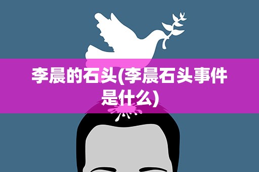 李晨的石头(李晨石头事件是什么)