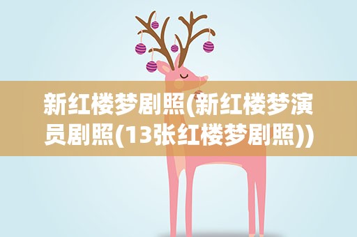 新红楼梦剧照(新红楼梦演员剧照(13张红楼梦剧照))