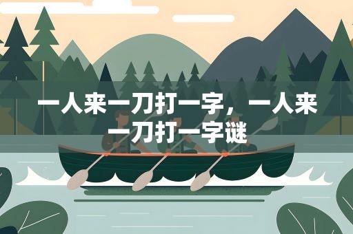 一人来一刀打一字，一人来一刀打一字谜