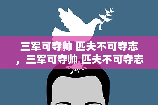 三军可夺帅 匹夫不可夺志，三军可夺帅 匹夫不可夺志出自