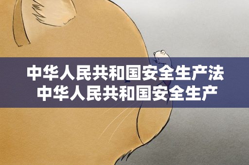 中华人民共和国安全生产法 中华人民共和国安全生产法方针