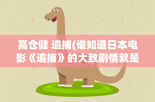 高仓健 追捕(谁知道日本电影《追捕》的大致剧情就是高仓健演的那部电影)