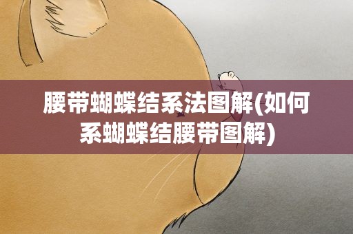 腰带蝴蝶结系法图解(如何系蝴蝶结腰带图解)