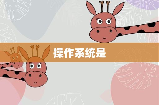 操作系统是