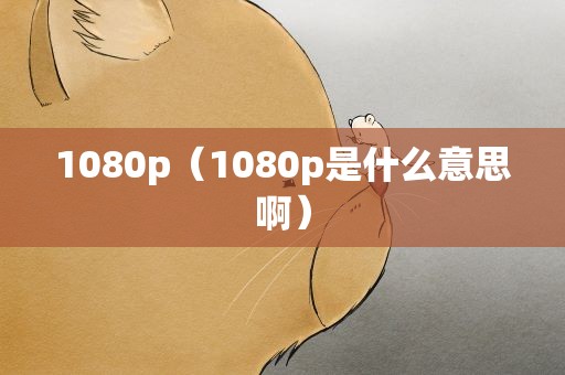 1080p（1080p是什么意思啊）