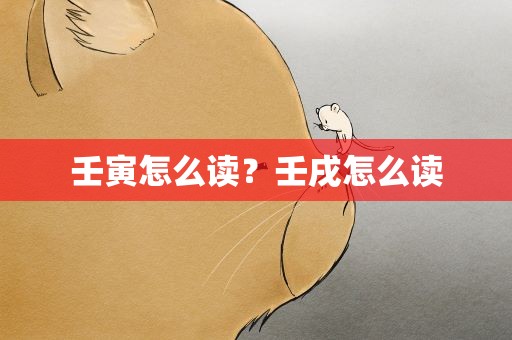 壬寅怎么读？壬戌怎么读