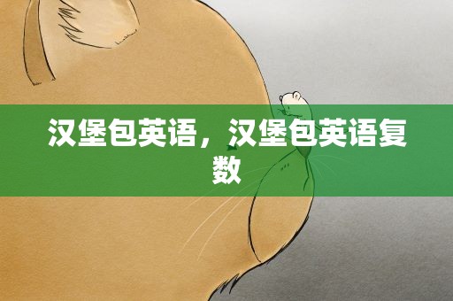 汉堡包英语，汉堡包英语复数