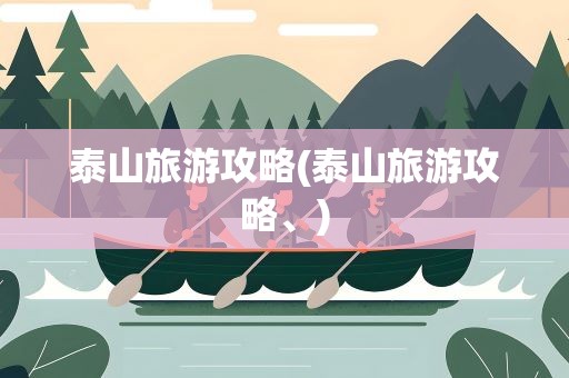 泰山旅游攻略(泰山旅游攻略、)