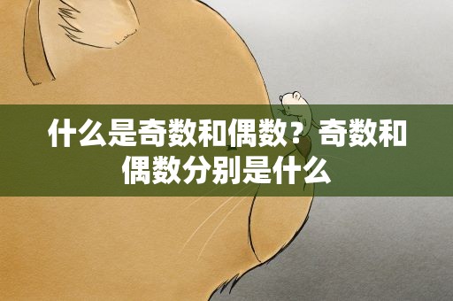 什么是奇数和偶数？奇数和偶数分别是什么
