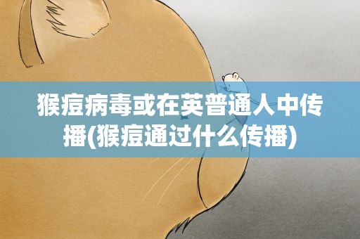 猴痘病毒或在英普通人中传播(猴痘通过什么传播)