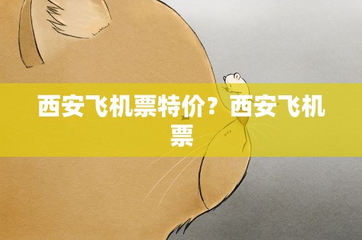 西安飞机票特价？西安飞机票