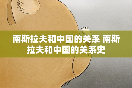 南斯拉夫和中国的关系 南斯拉夫和中国的关系史