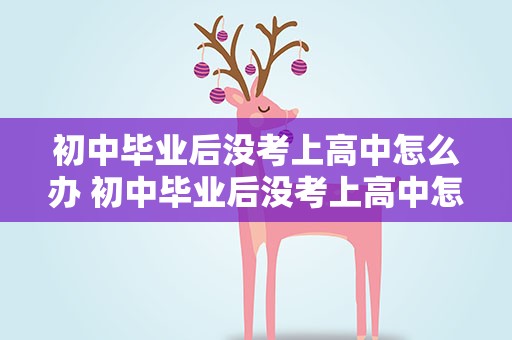 初中毕业后没考上高中怎么办 初中毕业后没考上高中怎么办男