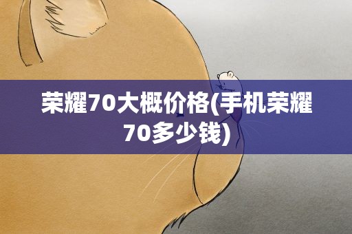荣耀70大概价格(手机荣耀70多少钱)
