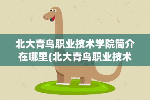 北大青鸟职业技术学院简介在哪里(北大青鸟职业技术学院简介官网)