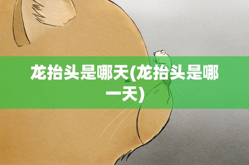 龙抬头是哪天(龙抬头是哪一天)