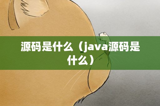 源码是什么（java源码是什么）