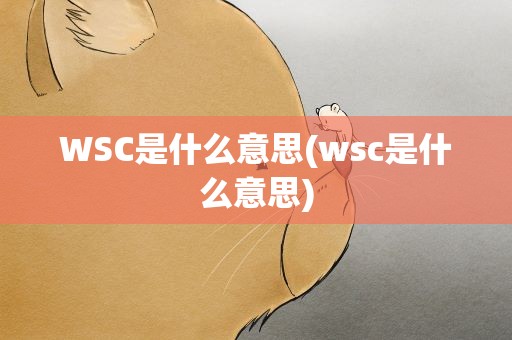 WSC是什么意思(wsc是什么意思)
