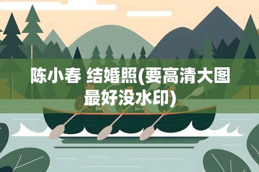 陈小春 结婚照(要高清大图最好没水印)