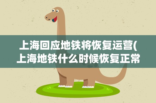 上海回应地铁将恢复运营(上海地铁什么时候恢复正常运营)