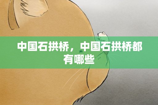 中国石拱桥，中国石拱桥都有哪些