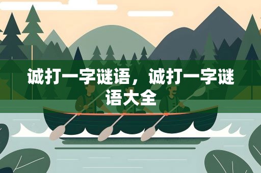 诚打一字谜语，诚打一字谜语大全
