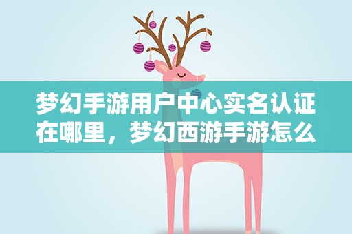 梦幻手游用户中心实名认证在哪里，梦幻西游手游怎么实名登记
