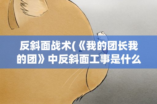 反斜面战术(《我的团长我的团》中反斜面工事是什么意思)