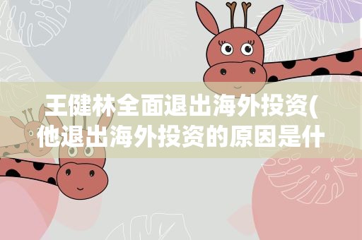 王健林全面退出海外投资(他退出海外投资的原因是什么)