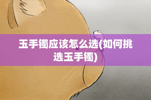 玉手镯应该怎么选(如何挑选玉手镯)