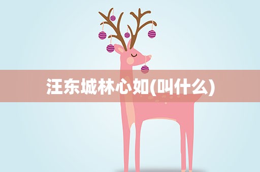 汪东城林心如(叫什么)