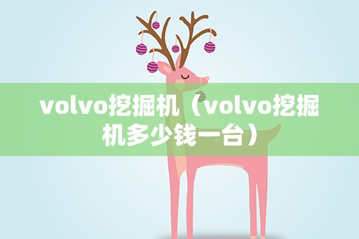 volvo挖掘机（volvo挖掘机多少钱一台）