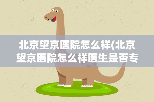 北京望京医院怎么样(北京望京医院怎么样医生是否专业)