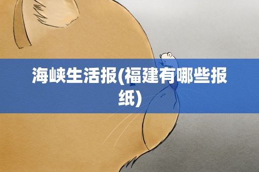 海峡生活报(福建有哪些报纸)