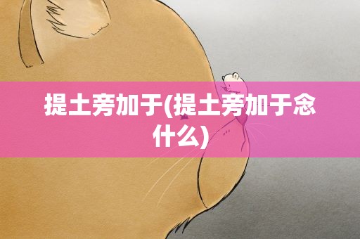 提土旁加于(提土旁加于念什么)