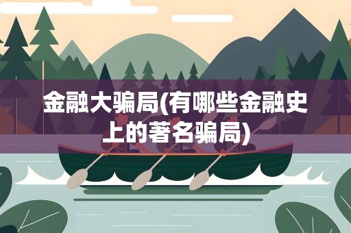 金融大骗局(有哪些金融史上的著名骗局)
