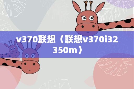 v370联想（联想v370i32350m）