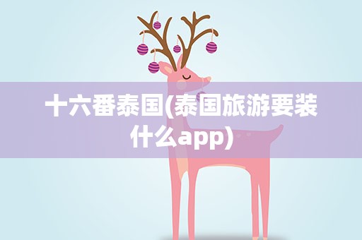 十六番泰国(泰国旅游要装什么app)