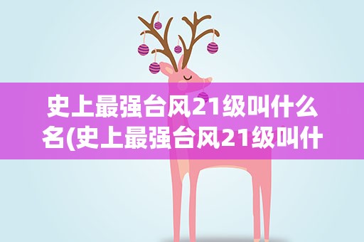 史上最强台风21级叫什么名(史上最强台风21级叫什么名字)