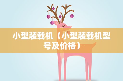 小型装载机（小型装载机型号及价格）