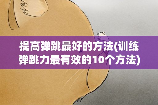 提高弹跳最好的方法(训练弹跳力最有效的10个方法)