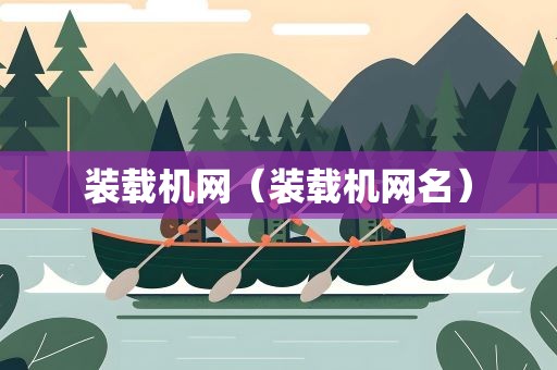 装载机网（装载机网名）