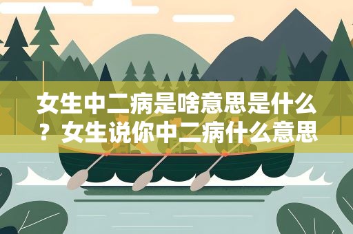 女生中二病是啥意思是什么？女生说你中二病什么意思