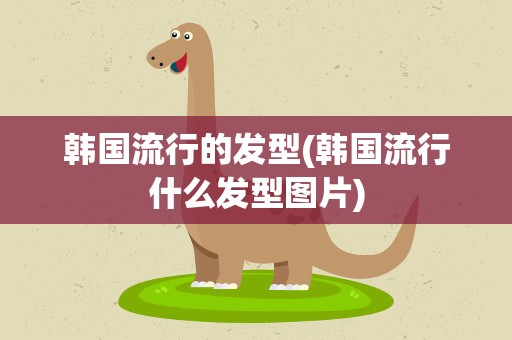 韩国流行的发型(韩国流行什么发型图片)
