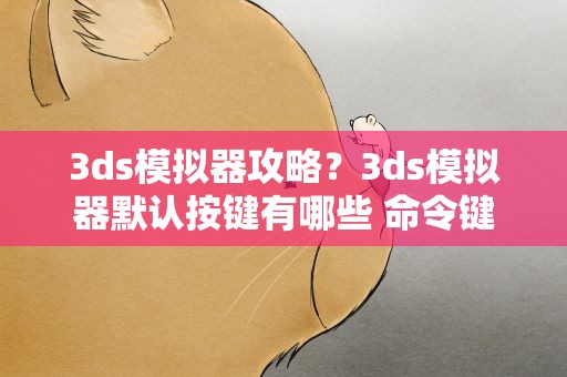 3ds模拟器攻略？3ds模拟器默认按键有哪些 命令键盘对应表