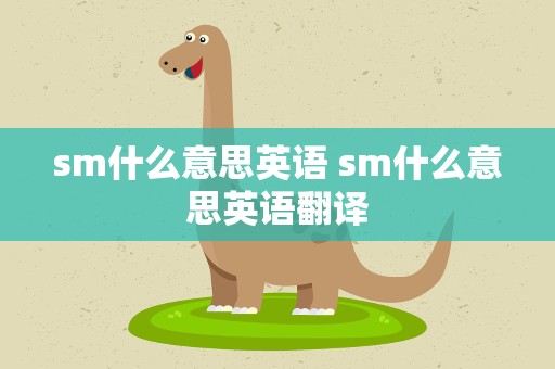 sm什么意思英语 sm什么意思英语翻译